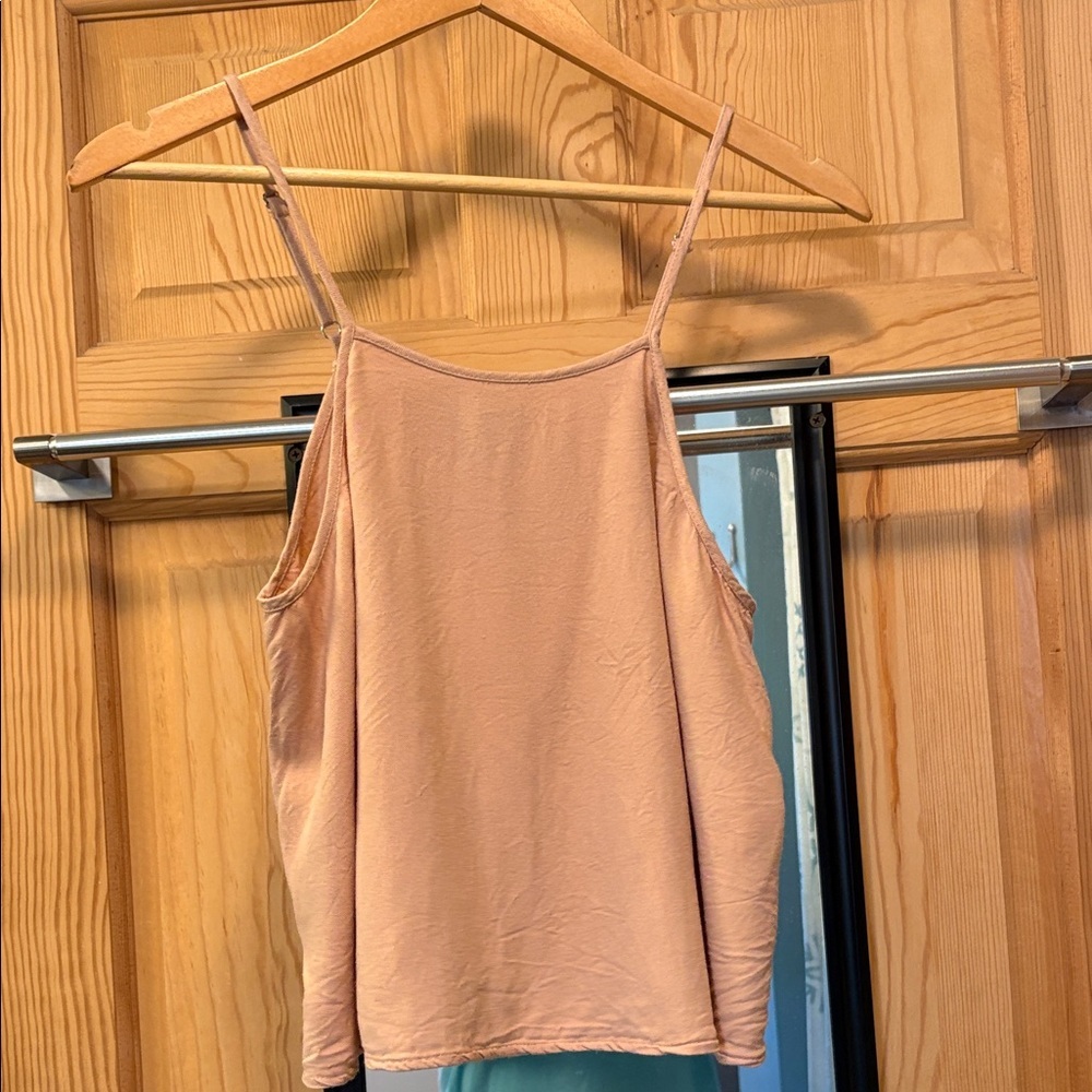 Forever 21 Blush Pink Breezy Spaghetti Strap Cami Top Sz L